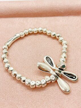 UNO de 50 Style Dragonfly Silver Beaded Bracelet